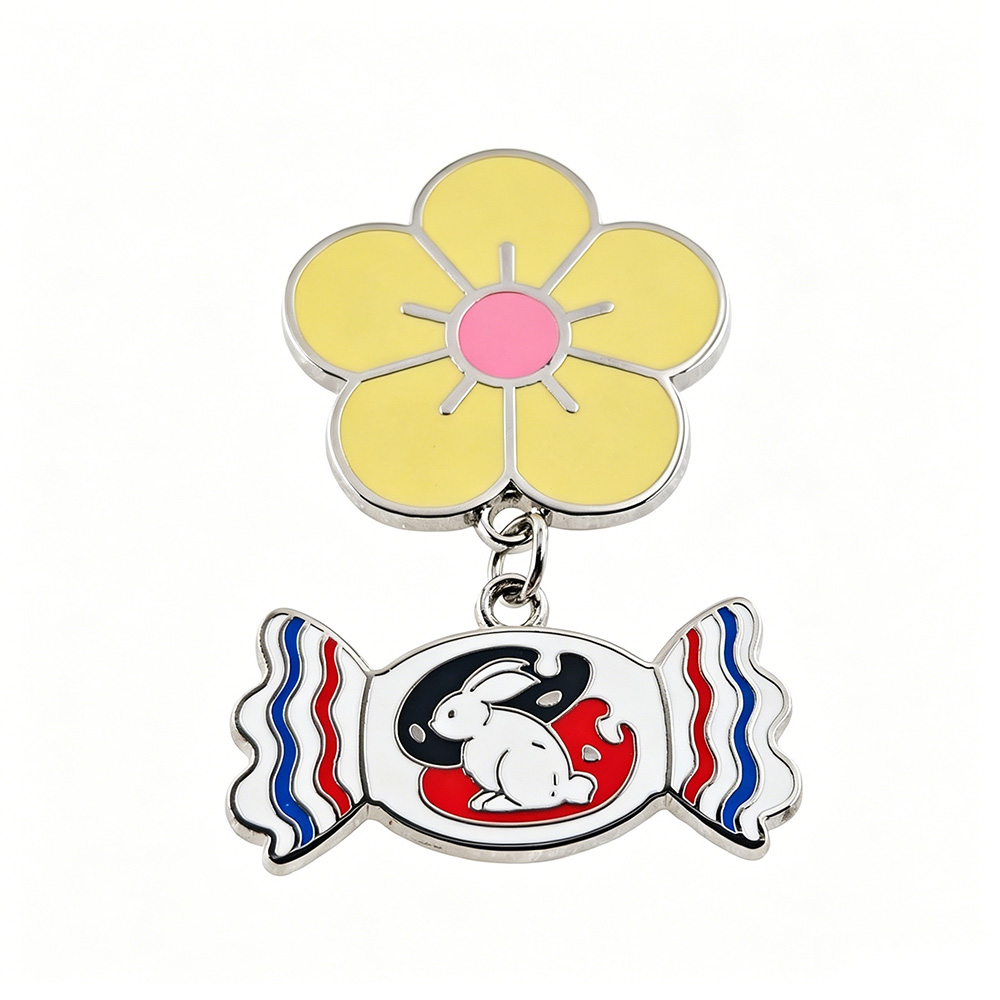Food Snacks Gifts - Broche de Metal Esmaltado de Coelho