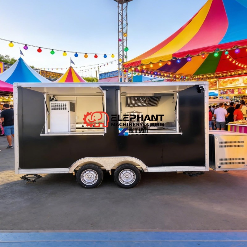 Street Food Snacks - Trailer de Comida Móvel Multifuncional em