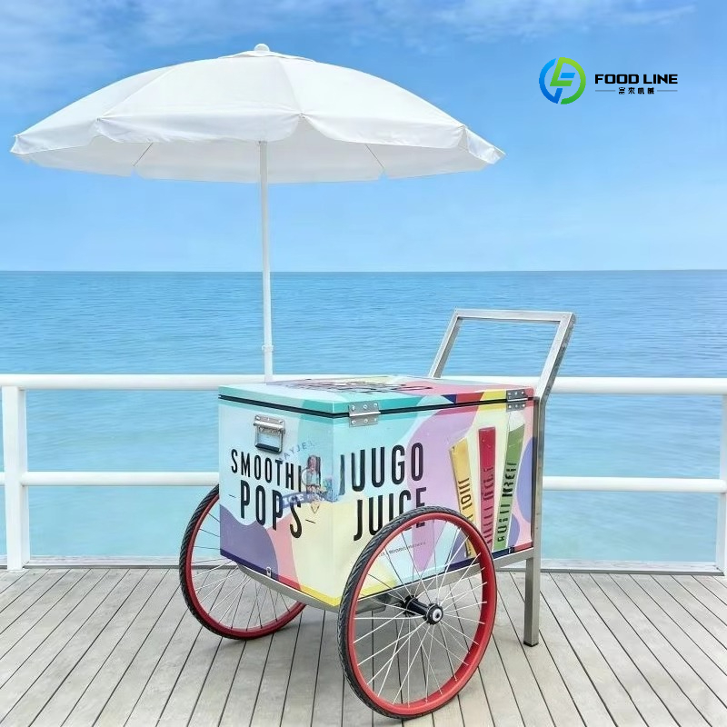 Quality Food Snacks - Carrinho de Sorvete Móvel de Alta