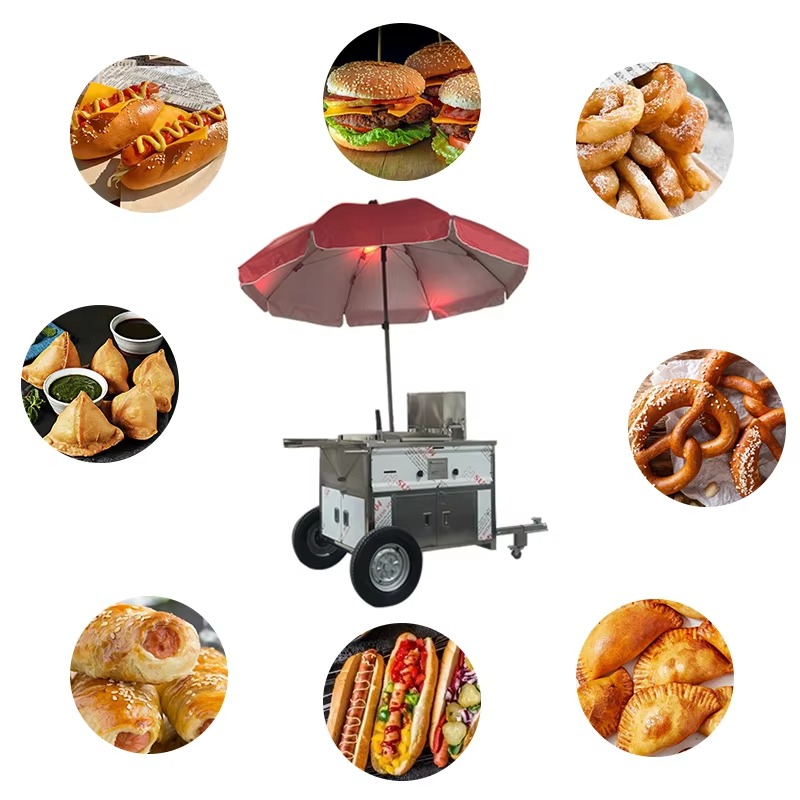 Carrinho de Comida Móvel Compa - Street Food Snacks avaliação e preço