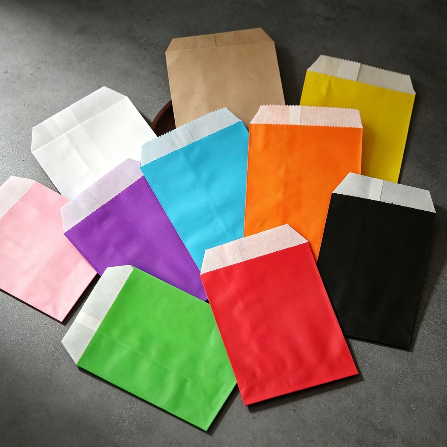 Saco de papel kraft colorido p - Food Snacks Gifts avaliação e preço